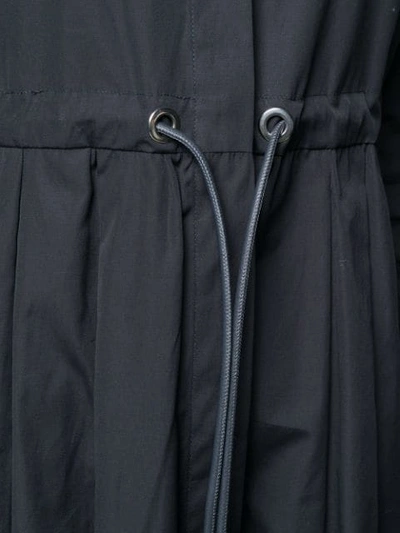 Shop Max Mara Drawstring Shirt Dress In Black