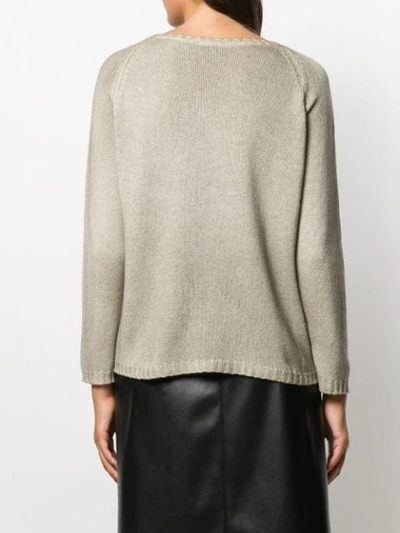 Shop Avant Toi Boat Neck Jumper In Neutrals