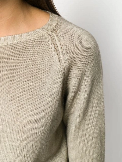 Shop Avant Toi Boat Neck Jumper In Neutrals