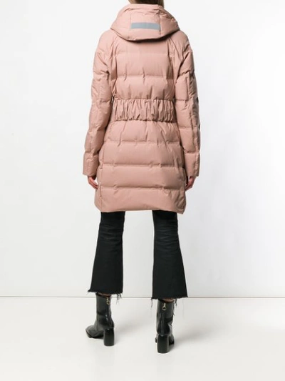 Shop Peuterey Hooded Quilted Coat In Neutrals