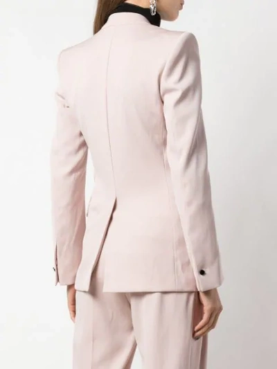 Shop Petar Petrov Hoop Detail Wrap Front Blazer In Pink
