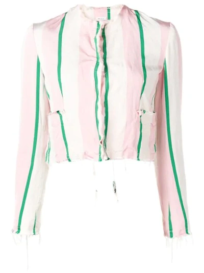Shop Thom Browne Wide Repp Stripe Cardigan Jacket In 996 Seasonal Multi