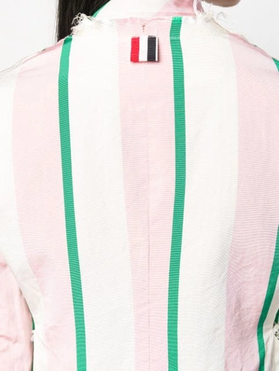 Shop Thom Browne Wide Repp Stripe Cardigan Jacket In 996 Seasonal Multi
