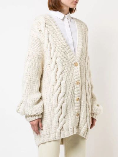 Shop Marina Moscone Oversize Cardi-coat - White
