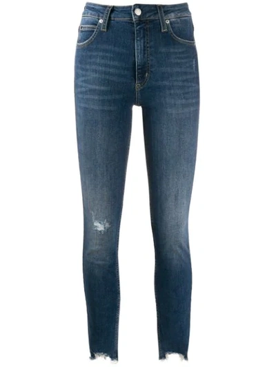 Shop Calvin Klein Jeans Est.1978 Love Worn Jeans In Blue