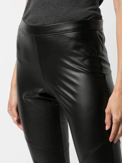 Shop Natori Leatherette Leggings In Black