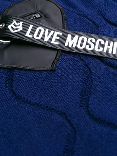Shop Love Moschino Short-sleeve Fitted Dress In Blue