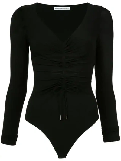 Shop Alexander Wang T Long-sleeve Bodysuit In Black