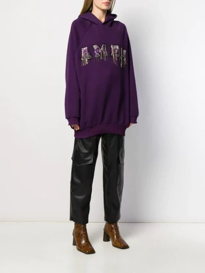 Shop Amen Kapuzenpullover Mit Pailletten In 046 Purple