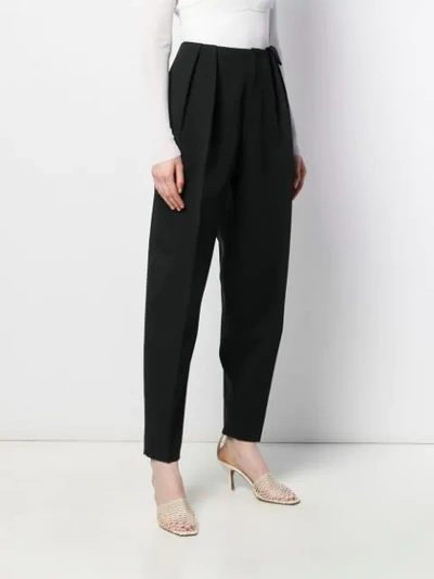 Shop Bottega Veneta Straight-leg Trousers In Black