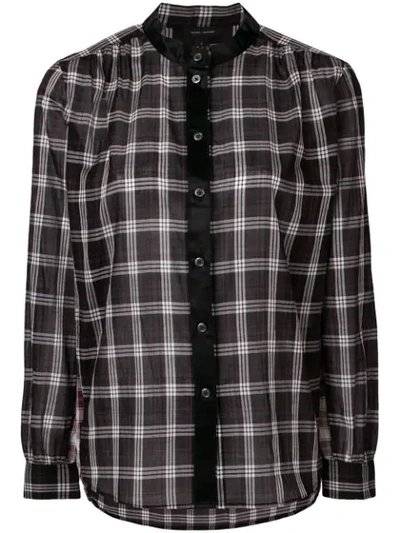 Shop Marc Jacobs Contrast Satin Trim Shirt In Black