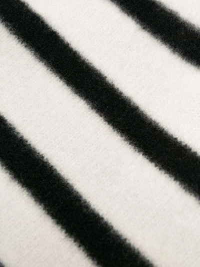 SAINT LAURENT STRIPE KNITTED JUMPER - 白色