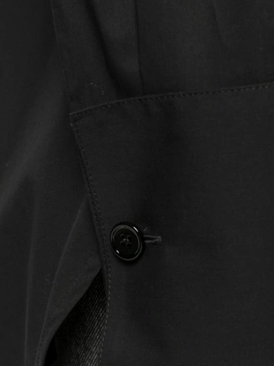 MM6 MAISON MARGIELA 纯色高领全棉衬衫 - 黑色