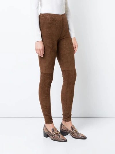 Shop Ralph Lauren Eleanora Trousers In Brown