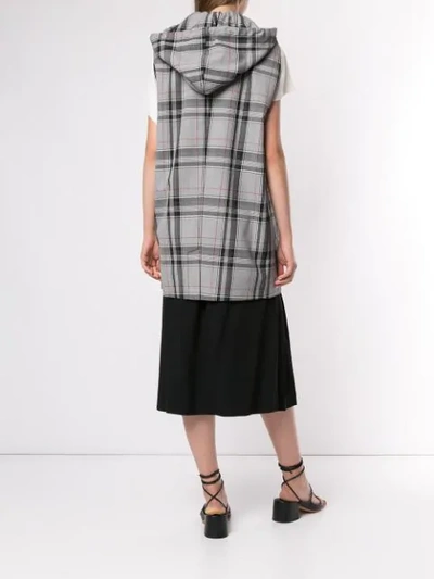 Shop 3.1 Phillip Lim / フィリップ リム Plaid Hooded Waistcoat In Wht-nvy-hot Pnk