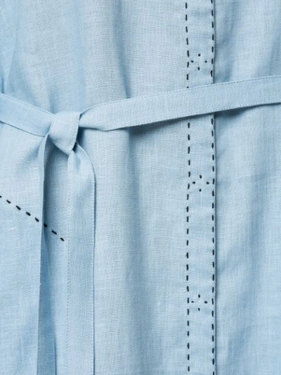 Shop Vita Kin Lace-detail Midi Dress In Blue