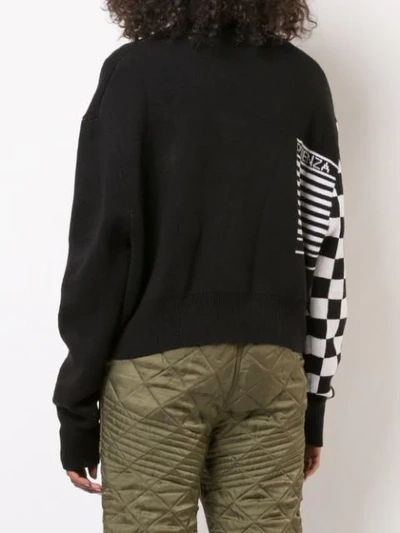Shop Proenza Schouler Pswl Graphic Jacquard Sweater In Black