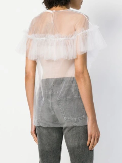 Shop Genny Semi-transparentes T-shirt In White