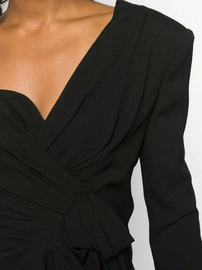 Shop Saint Laurent One-shoulder Dress In Black