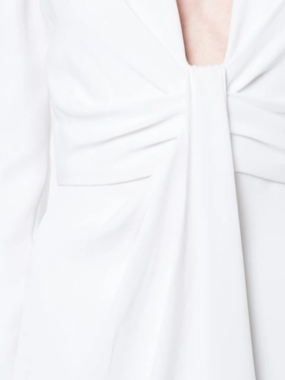 Shop Carolina Herrera Plunge Empire-line Dress - White