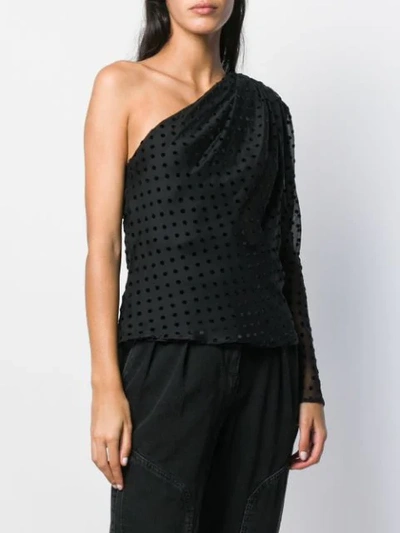 Shop Iro Coatli Asymmetric Top In Black