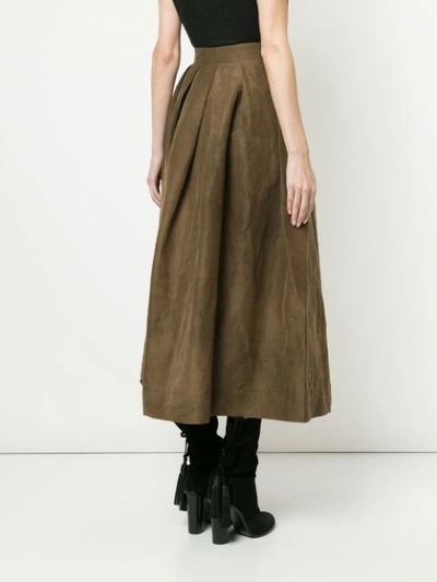 Shop Uma Wang Full Skirt - Brown