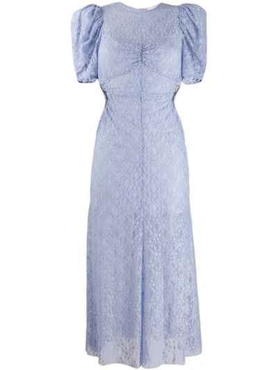 Shop Alice Mccall Layered Lace Pattern Dress In Periwinkle