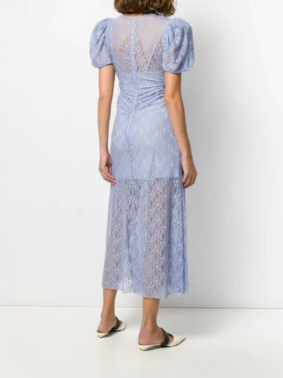 Shop Alice Mccall Layered Lace Pattern Dress In Periwinkle