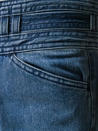Shop J Brand Belted Flared Leg Jeans In Blue