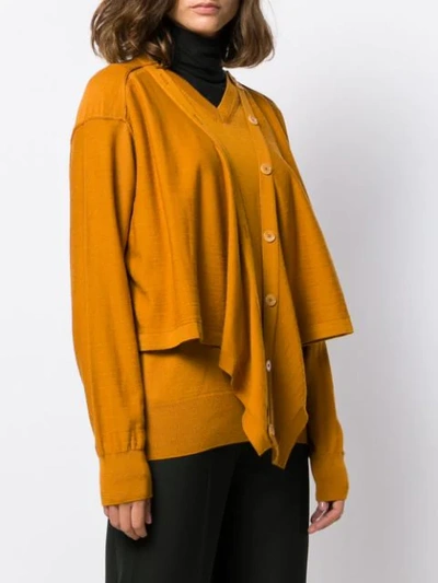 Shop Lemaire Layered Button In Yellow