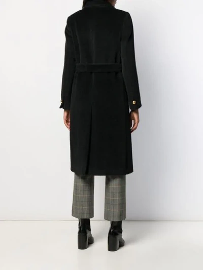 Shop Tagliatore Double Breasted Coat In Black