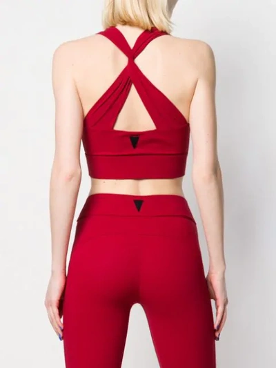 Shop No Ka'oi Cropped Compression Tank In Red