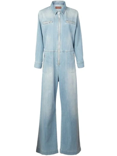Shop Alexa Chung Denim Boiler Suit In Blue