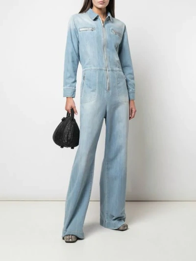 Shop Alexa Chung Denim Boiler Suit In Blue