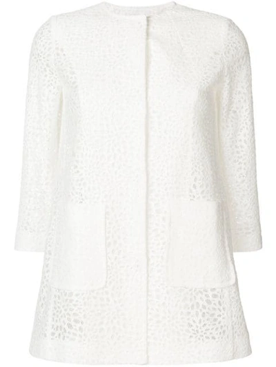 Shop Blanca Cut-out Detail Jacket - White