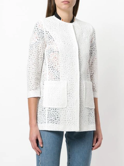 Shop Blanca Cut-out Detail Jacket - White