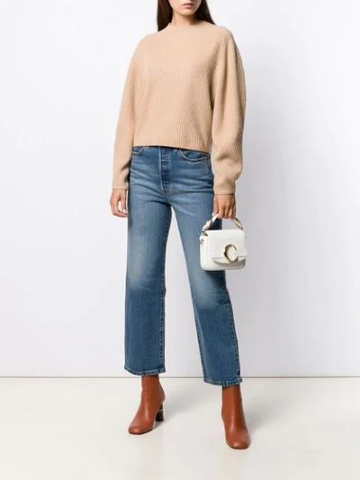 Shop Chloé Ribbed Jumper In Brown