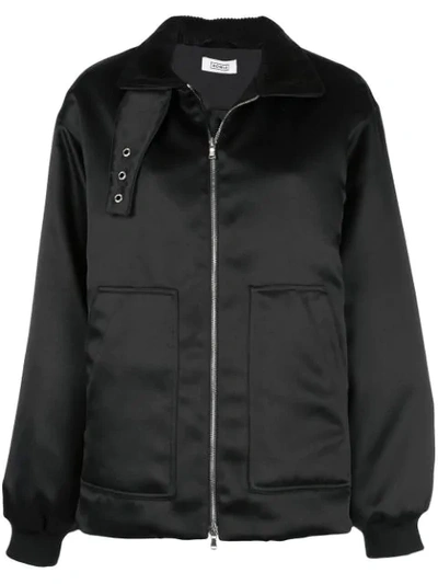 Shop Nomia Corduroy Collar Bomber Jacket In Black