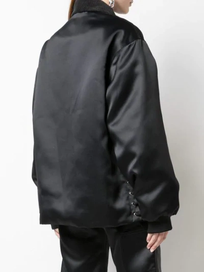 Shop Nomia Corduroy Collar Bomber Jacket In Black