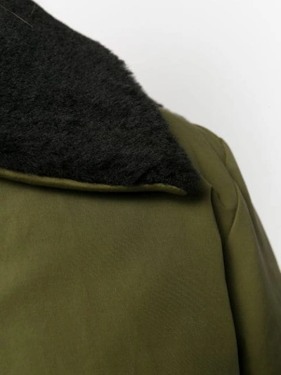 Shop Marni Fur Detail Padded Jacket In 00v38