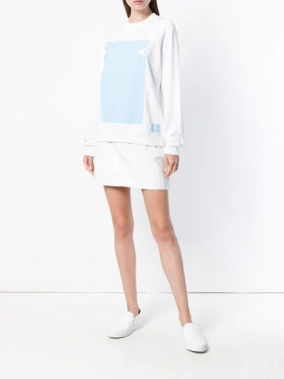 Shop Calvin Klein Jeans Est.1978 Patent Mini Skirt In White