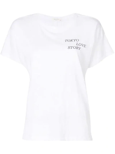 Shop Rag & Bone Embroidered T In White