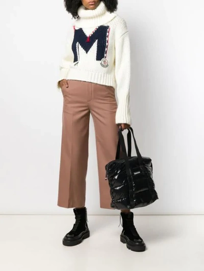 MONCLER PLEATED CROPPED TROUSERS - 大地色