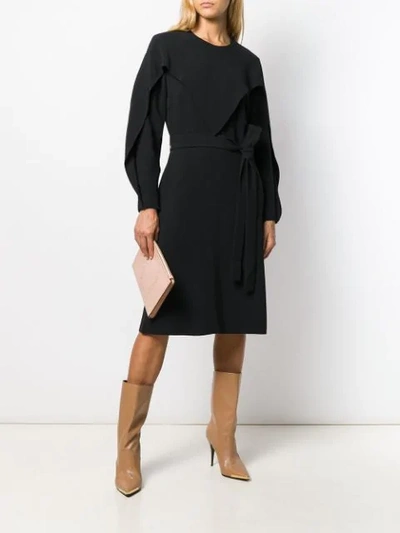 Shop Stella Mccartney Draped Dress In 1000 Black