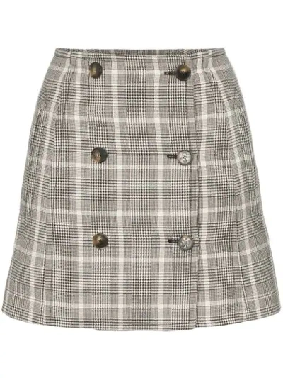 Shop Stella Mccartney Prince Of Wales Checked Mini Skirt In Brown