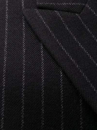 Shop Saint Laurent Pinstripe Blazer In Black