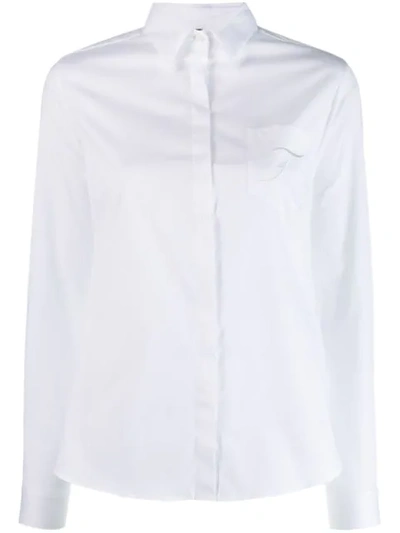 Shop Fay Longsleeved Shirt In White