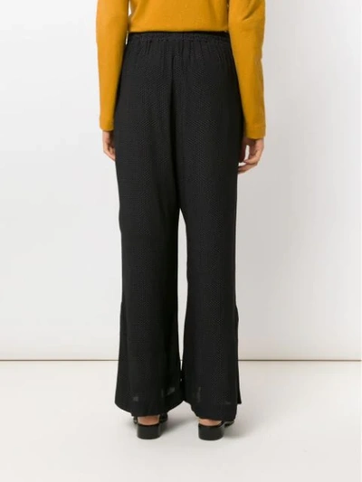 Shop Osklen Polka Dot Palazzo Pants In Black