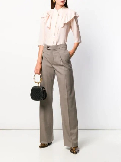 Shop Chloé Classic Tailored Trousers In Brown