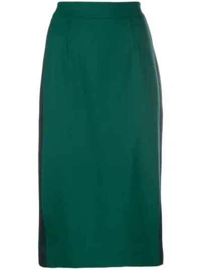 Shop P.a.r.o.s.h Fitted Pencil Skirt In Green